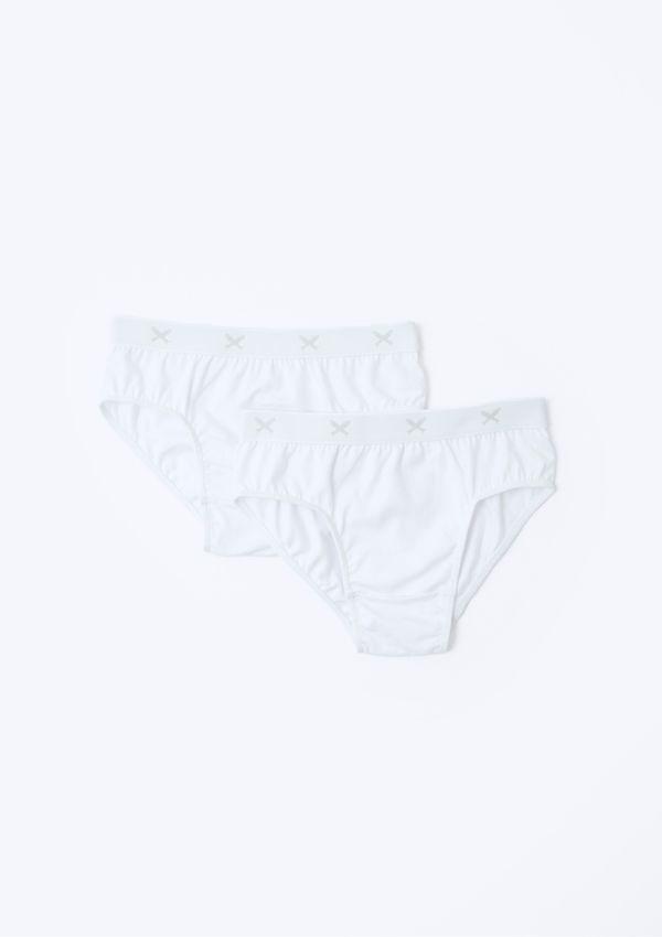 Kit Com 2 Cuecas Infantil Em Ribana Com Elástico Personalizado Hering Kids - Branco 010