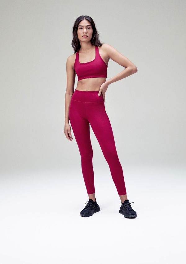 Calça Legging Esportiva Feminina Com Fio LYCRA® - Rosa P