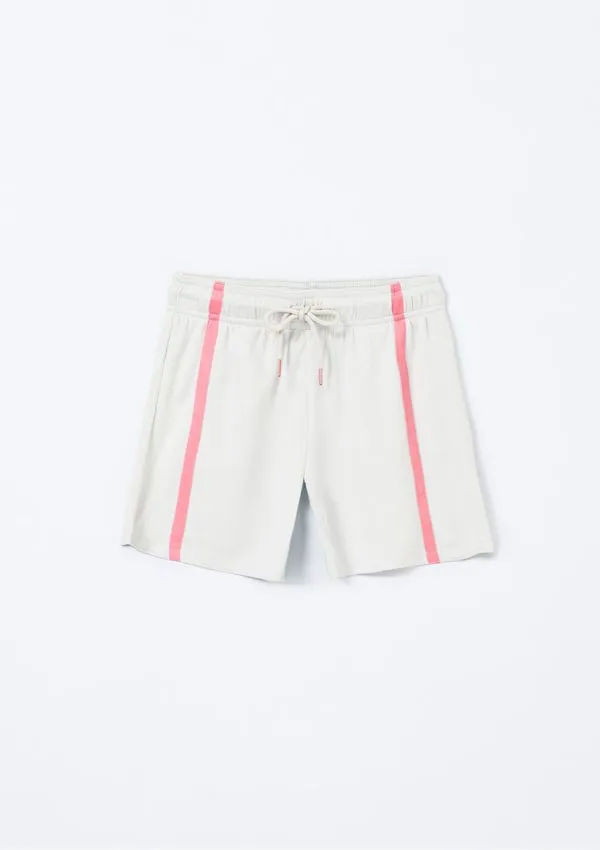 Shorts Infantil Menina Regular Contrastante - Creme 006