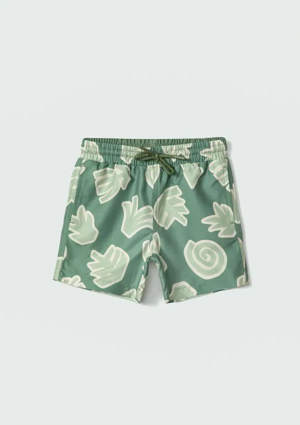 Shorts Infantil Menino Estampado - Verde 008