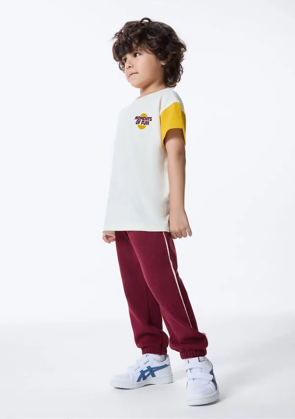 Calça Jogger Infantil Menino Toddler Regular - Vinho 003