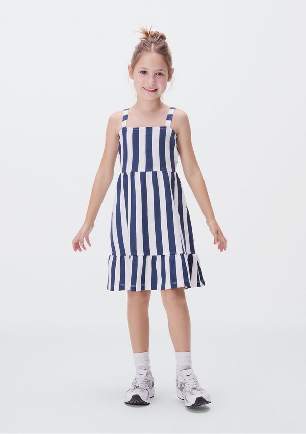 Vestido Curto Infantil Estampado - Azul 006