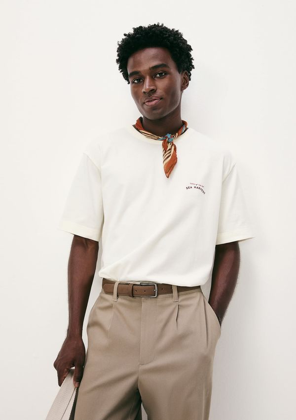 Camiseta Masculina Relaxed Manga Curta - Nude P