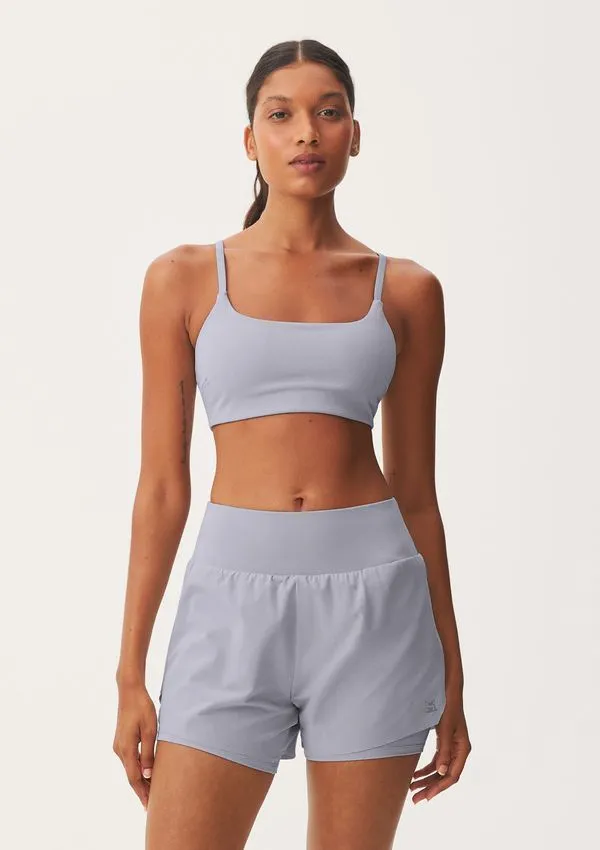 Shorts Esportivo Feminino Runner Secagem Rápida - Cinza P