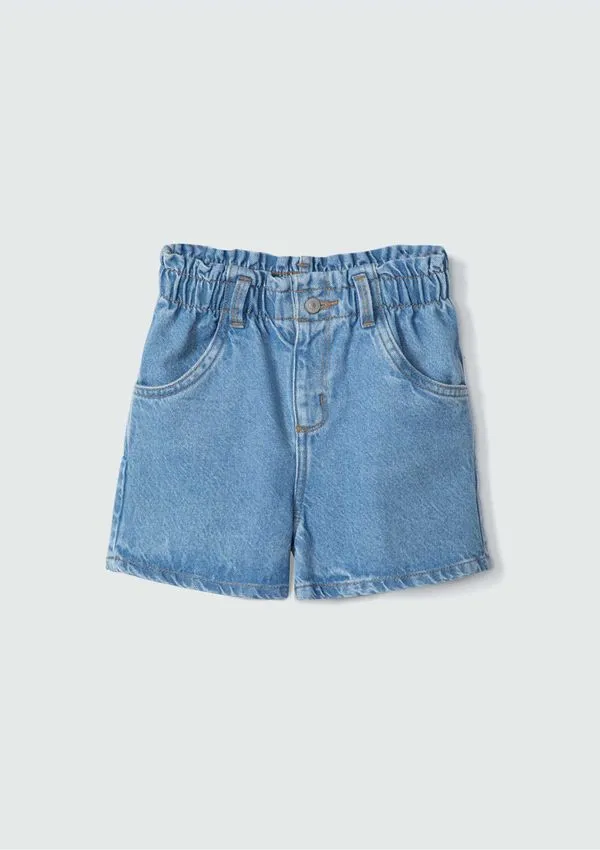 Shorts Jeans Infantil Menina Toddler Clochard - Azul 001