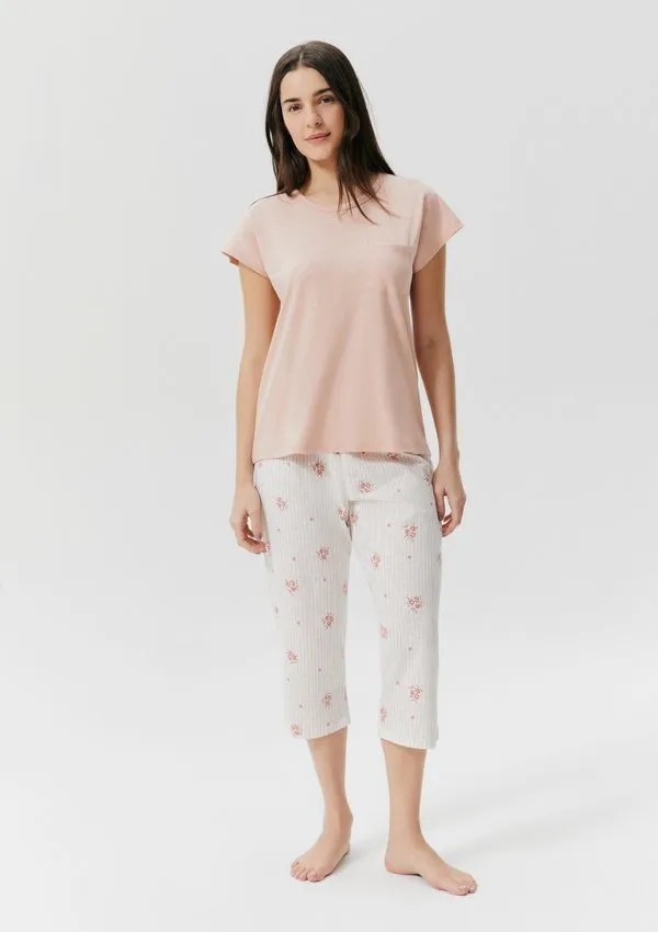 Pijama Longo Feminino Estampado - Rosa XXG