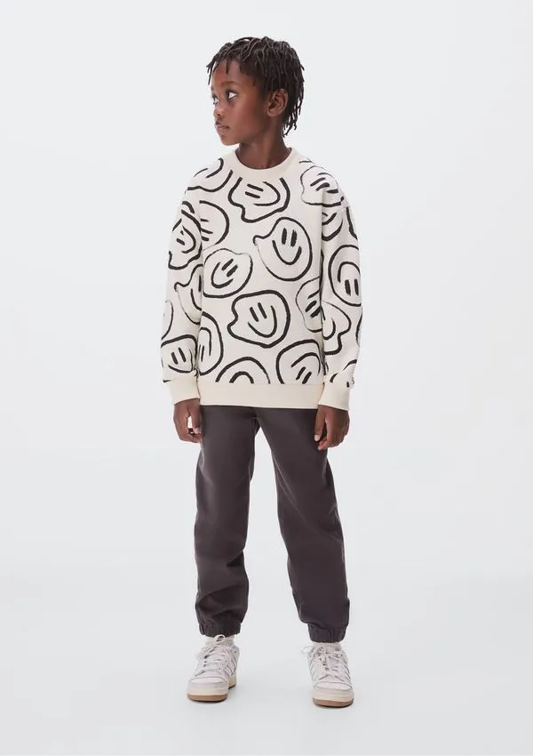 Calça Jogger Infantil Menino Em Moletom Sarjado - Cinza 005