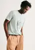 Camiseta Masculina Manga Curta Com Estampa - Cinza M