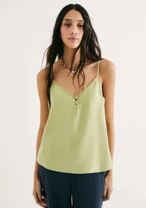 Regata Feminina Regular Em Peach Touch - Verde G