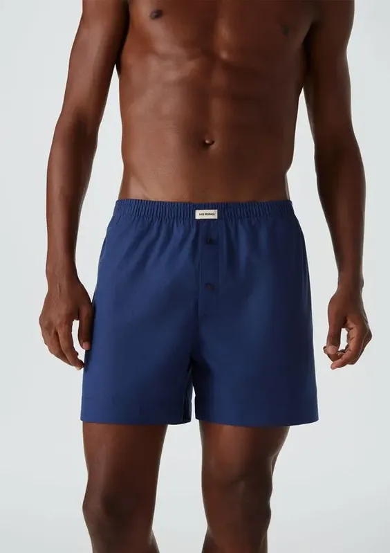 Cueca Samba Canção Em Tricoline - Azul P