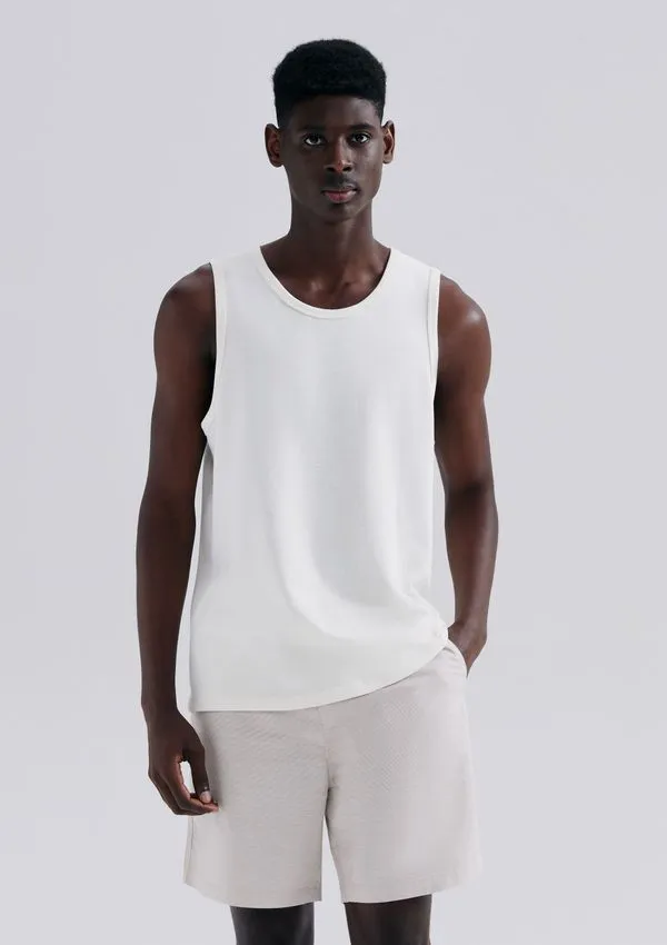 Regata Masculina Em Algodão Peruano - Off white XXG