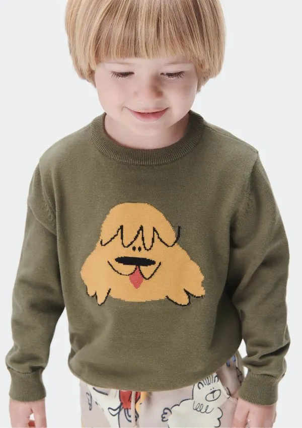 Blusão Infantil Menino Toddler Em Tricô - Verde 003
