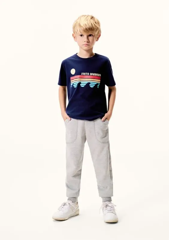 Calça Básica Infantil Menino Em Moletom Peluciado Com Bolso - Cinza 014