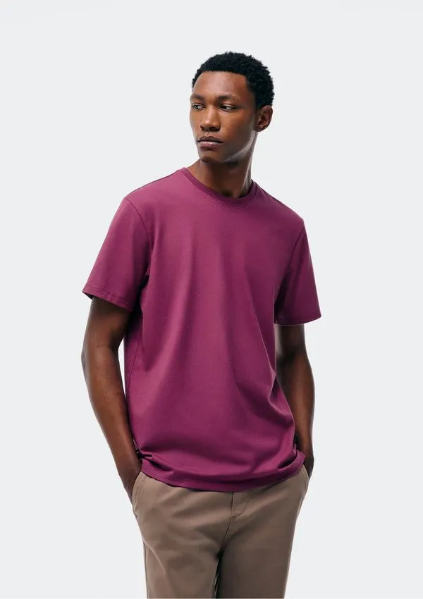 Camiseta Básica Masculina Comfort Super Cotton - Roxo G