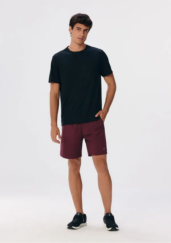 Bermuda Esportiva Masculina Com Recorte - Vinho G