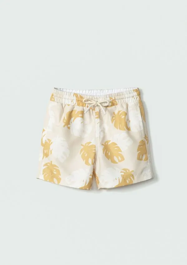 Shorts Infantil Menino Estampado - Amarelo 012