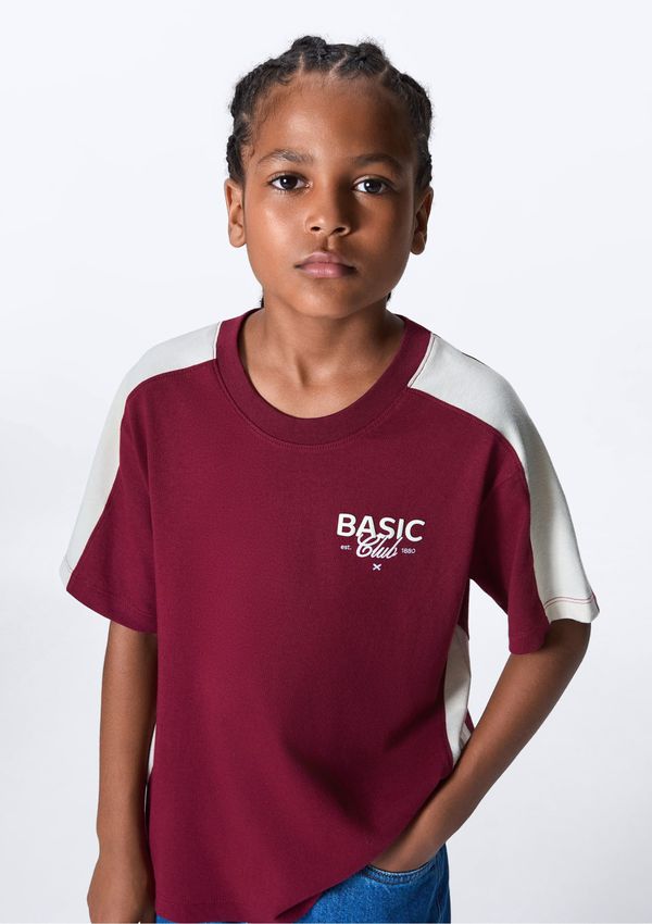 Camiseta Infantil Menino Oversized Estampa em Silk - Vinho 010