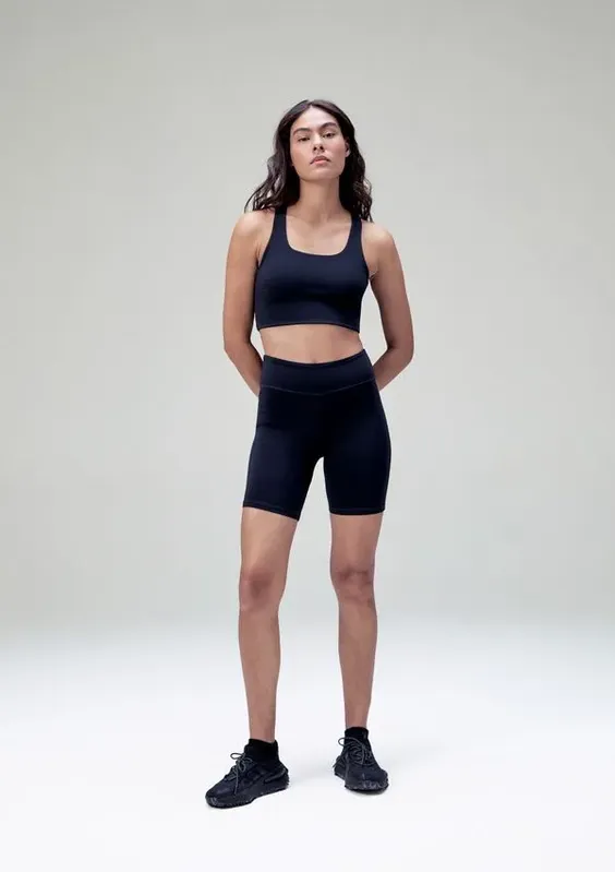 Bermuda Esportiva Feminina Biker com Fio LYCRA® - Preto P