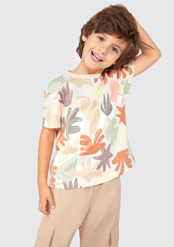Camiseta Infantil Menino Toddler Oversized - Bege 002