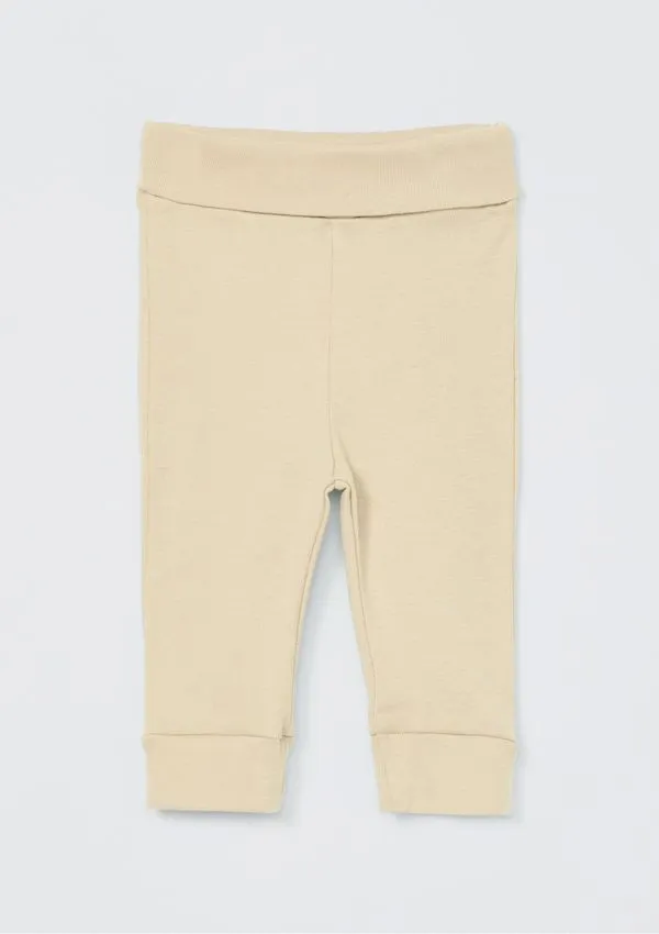 Calça Bebê Unissex Em Cós Alto - Amarelo 24M