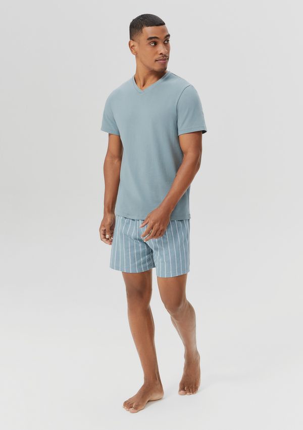 Pijama Curto Masculino Com Samba Canção - Azul M