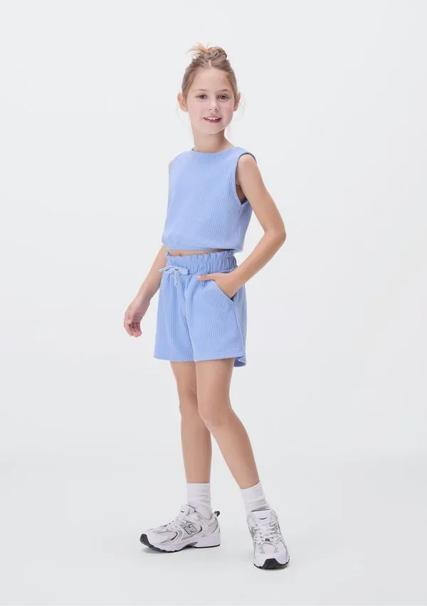 Conjunto Curto Infantil Menina - Azul 005