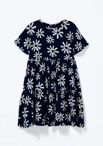 Vestido Infantil Menina Estampado - Azul 012
