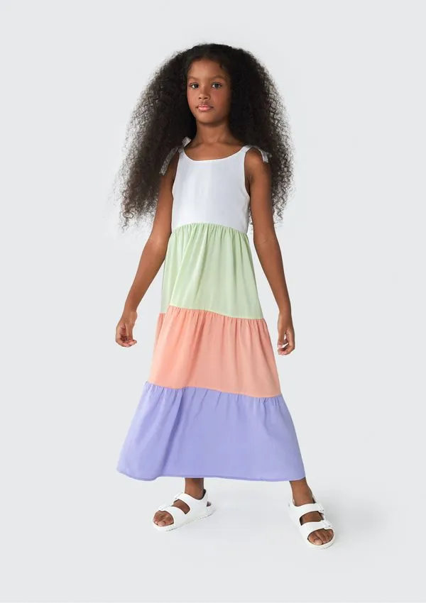 Vestido Curto Infantil - Verde 010