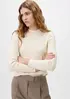 Blusa Feminina Manga Longa Em Tricô - Creme P
