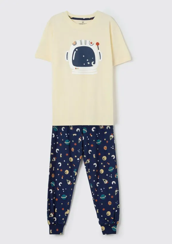 Pijama Infantil Menino Estampado - Amarelo 006
