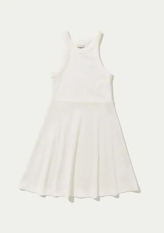 Vestido Infantil Curto Canelado - Off white 006