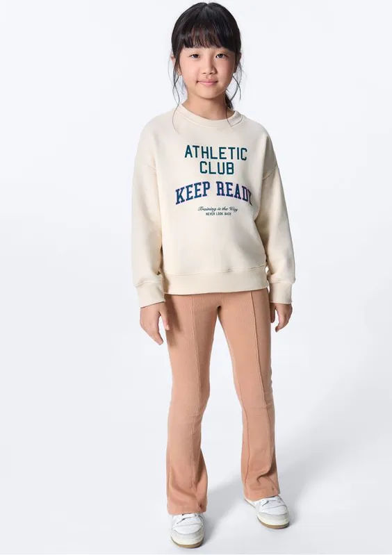 Calça Infantil Menina Flare - Bege 010