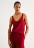 Regata Feminina Decote V Em Tricô - Vermelho XP