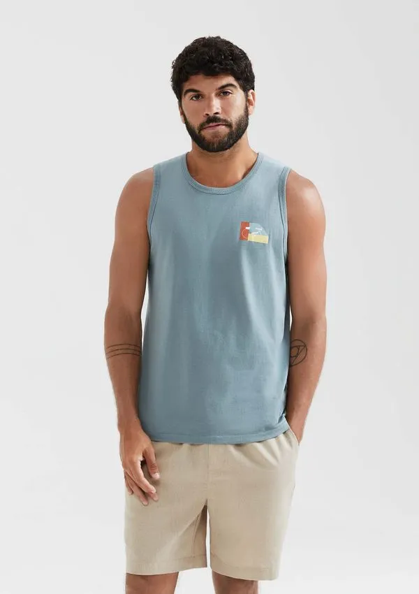 Regata Básica Masculina Regular Com Estampa - Azul M