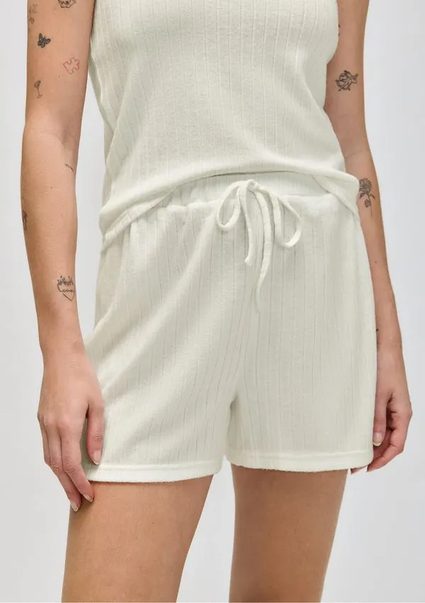 Shorts Feminino Com Cordão - Off white M