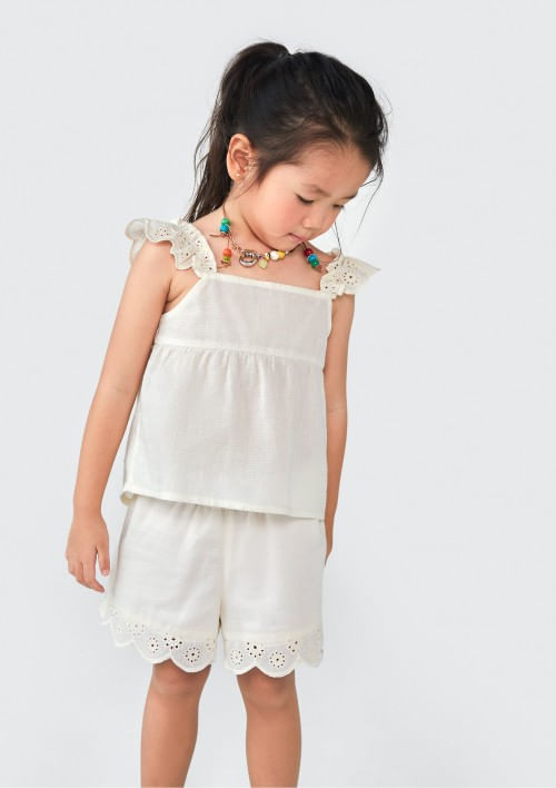 Shorts Infantil Menina Toddler - Amarelo 003