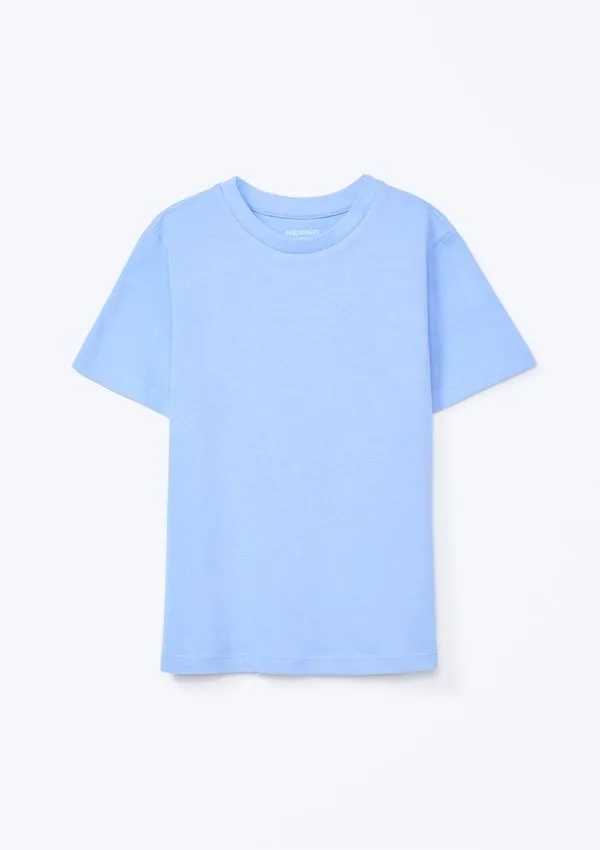 Camiseta Básica Infantil Menino Manga Curta Slim - Azul 016