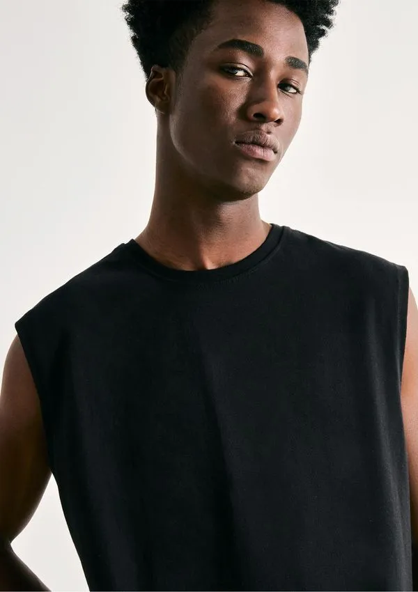 Regata Masculina Comfort Alças Largas Super Cotton - Preto P