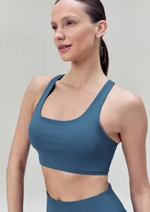 Top Esportivo Feminino Hero Com Fio Lycra® - Azul XP