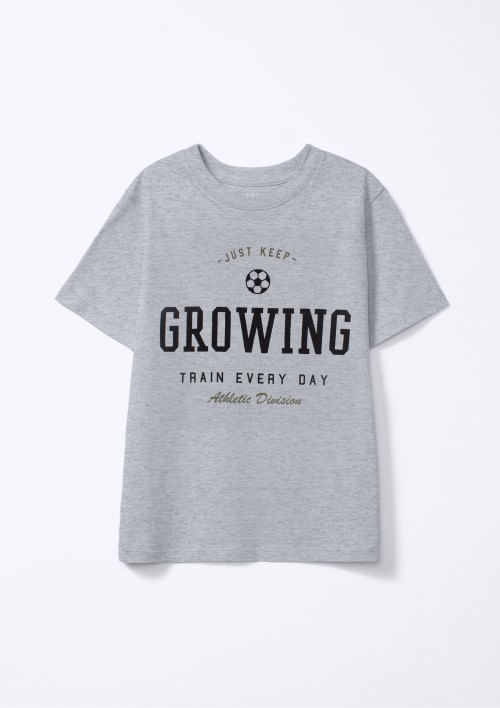 Camiseta Infantil Menino Manga Curta Com Estampa - Cinza 005