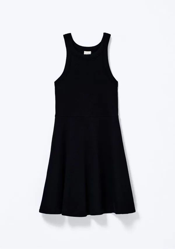 Vestido Infantil Curto Canelado - Preto 006