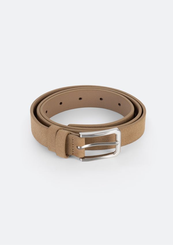 Cinto Feminino em Suede com Fivela de Metal - Caqui G