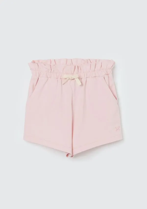 Shorts Básico Infantil Menina Clochard Em Moletom - Rosa 006