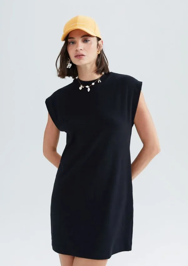 Vestido Curto Muscle Em Ribana - Preto XP