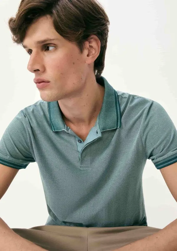 Camisa Polo Masculina Manga Curta Em Piquet - Verde XG