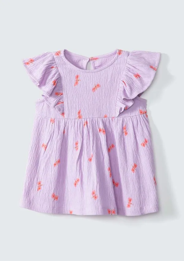 Blusa Infantil Menina Toddler Estampada - Roxo 003