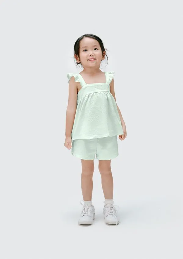Conjunto Curto Infantil Menina - Verde 003