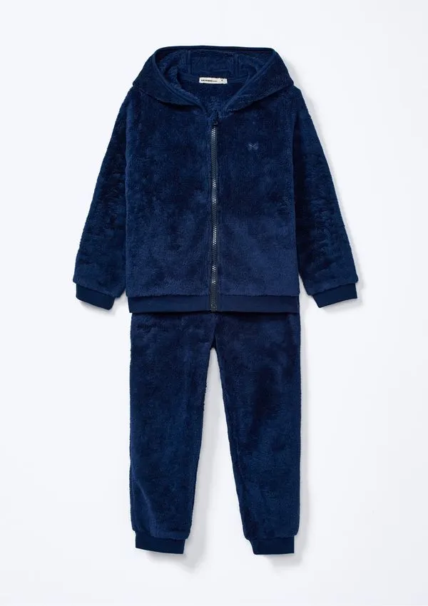 Conjunto Toddler Unissex Orelhinhas Peluciado - Azul 003
