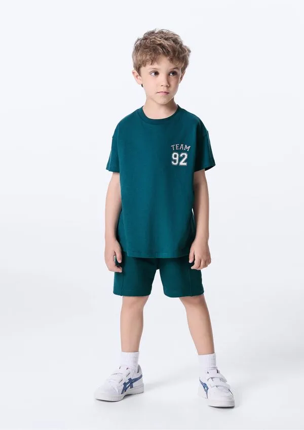 Conjunto Curto Infantil Menino Com Estampa - Verde 001