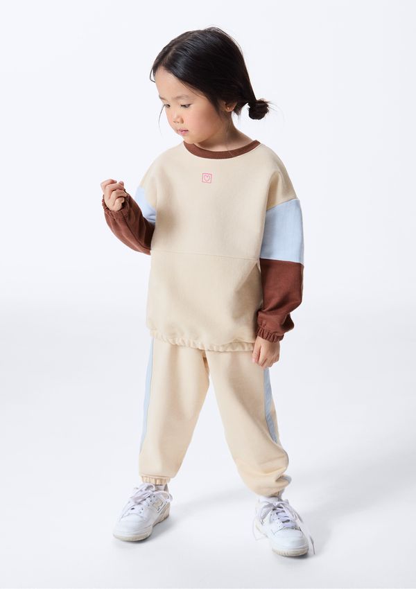 Conjunto Infantil Toddler Menina Regular Jogger - Nude 002